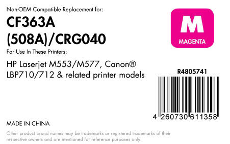 OFFICE-Partner Premium Toner recycelt - alternativ zu HP 508A (CF363A) - magenta OFFICE-Partner Premium Toner recycelt - alternativ zu HP 508A (CF363A) - magenta